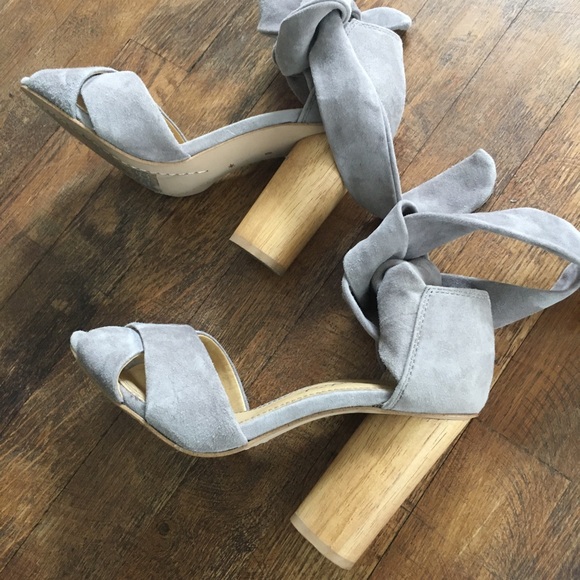 Splendid Johnson Gray Block Heel Sandals - Picture 4 of 7